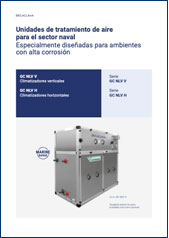 Unidades de tratamiento de aire para el sector naval (Serie GC NLV V/H)